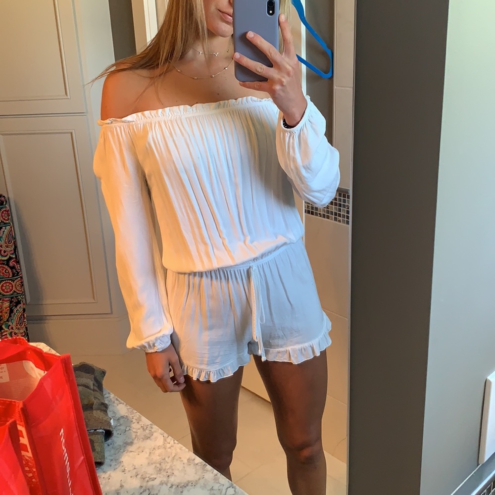 Elastic waist romper